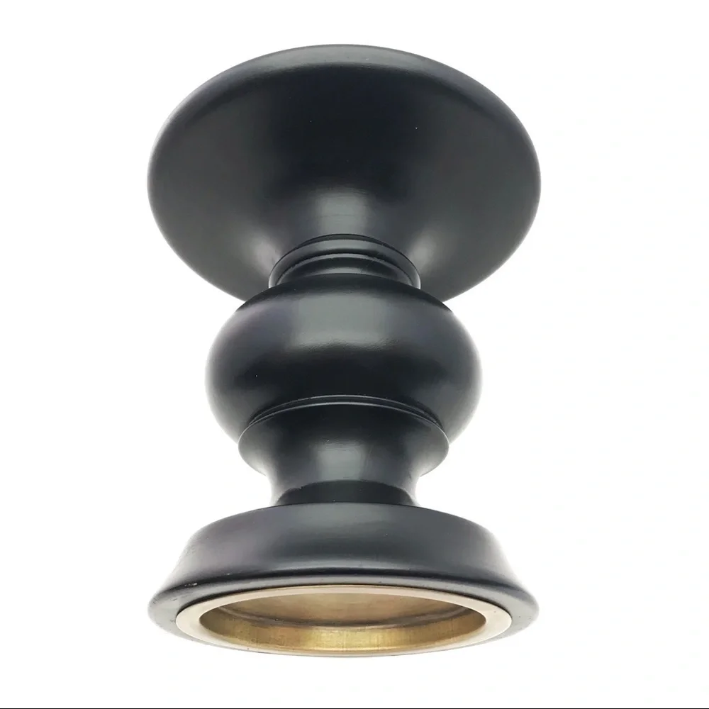 Chunky Dark Expresso Wood Candle 4”‎ Holder Decor